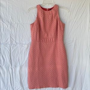 Coral patterned Ann Taylor dress